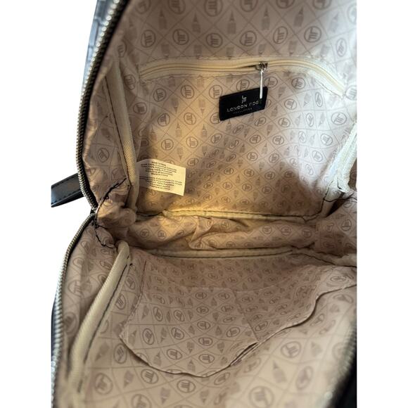 London Fog Bowery‎ Woven Backpack– Black – Medium